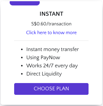 Instant Payout plan